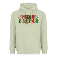 Matcha festive merry christmas greeting Heavyweight Hoodie - CowhideDigitalArt