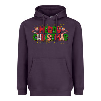 Plum festive merry christmas greeting Heavyweight Hoodie - CowhideDigitalArt