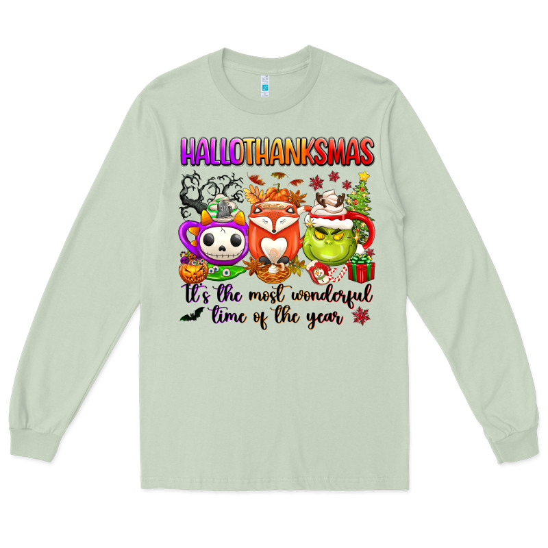Hallothanksmas Its The Most Wonderful Time Of The Long Sleeve Tee by texasbilliewilder | Teevron