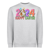 Heather Grey 2024 happy easter Heavyweight Sweatshirt - CowGirlArtShop