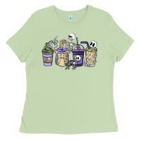 Matcha skeleton coffee cups Ladies Tee - NancyCooperArtShop