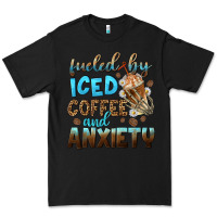 Black fueled by iced coffee and anxiety Premium Tee - NancyCooperArtShop