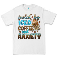 White fueled by iced coffee and anxiety Premium Tee - NancyCooperArtShop