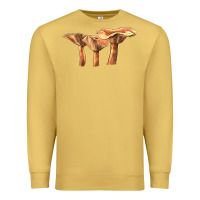 Antique Gold Lactarius Rufus Mushroom Illustrations Premium Sweatshirt - LillyAllenDesigns
