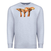 Heather Grey Lactarius Rufus Mushroom Illustrations Premium Sweatshirt - LillyAllenDesigns