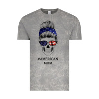 American Stars, American Flag Patterned Mom Skull Vintage Tee | Teevron