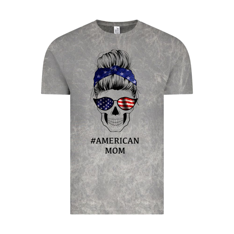 American Stars, American Flag Patterned Mom Skull Vintage Tee by Bettercallsaul | Teevron