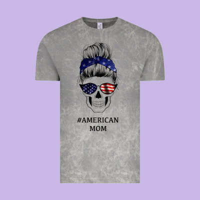 American Stars, American Flag Patterned Mom Skull Vintage Tee Designed By Bettercallsaul