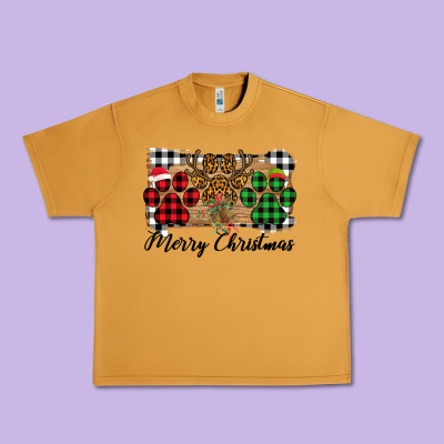 Merry Christmas Paws Urban Heavy Tee Designed By Bettercallsaul