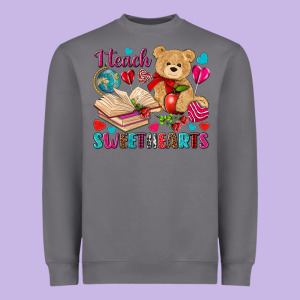 I Teach Sweethearts Valentine's Day Heavyweight Sweatshirt Designed By Howdyjamesfarm