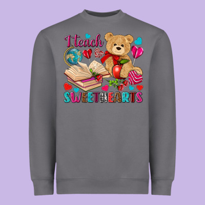 I Teach Sweethearts Valentine's Day Heavyweight Sweatshirt Designed By Howdyjamesfarm