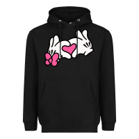 Black Minnie Mouse Heavyweight Hoodie - CowhideDigitalArt