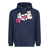 Navy Minnie Mouse Heavyweight Hoodie - CowhideDigitalArt