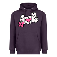 Plum Minnie Mouse Heavyweight Hoodie - CowhideDigitalArt