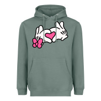 Sage Minnie Mouse Heavyweight Hoodie - CowhideDigitalArt
