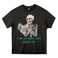 Asphalt i like my books spicy and coffee icy Heavy Core Tee - MaliasSmallBusiness