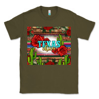 Army Green texas chica with roses Classic Tee - Jasminsmagicworld