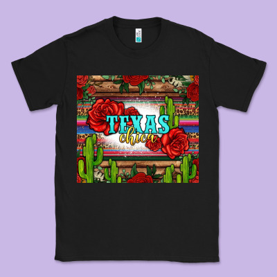 Texas Chica With Roses Classic Tee Designed By Jasminsmagicworld