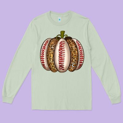 Baseball Pumpkin Long Sleeve Tee Designed By Texasbilliewilder