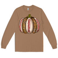Toasted Coconut Baseball Pumpkin Long Sleeve Tee - texasbilliewilder