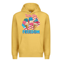 Antique Gold taste like freedom 4th of july Premium Hoodie - FaDigitalArtStudio
