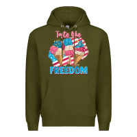 Army Green taste like freedom 4th of july Premium Hoodie - FaDigitalArtStudio
