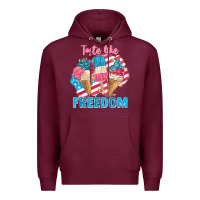 Burgundy taste like freedom 4th of july Premium Hoodie - FaDigitalArtStudio