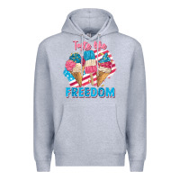 Heather Grey taste like freedom 4th of july Premium Hoodie - FaDigitalArtStudio