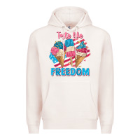 Pale Pink taste like freedom 4th of july Premium Hoodie - FaDigitalArtStudio