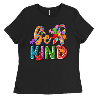 Black autism be kind Ladies Tee - NancyCooperArtShop