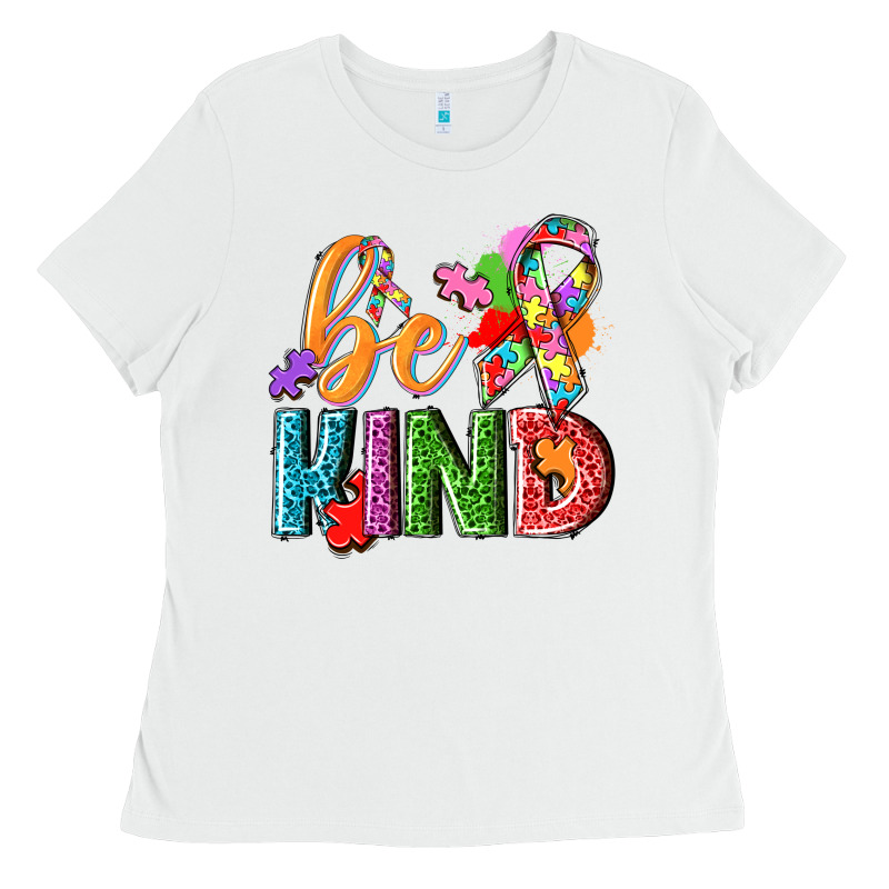 Autism Be Kind Ladies Tee by NancyCooperArtShop | Teevron