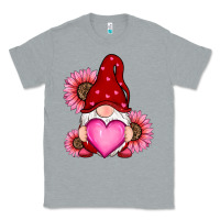 Heather Grey valentines day with sunflowers gnomes Classic Tee - RanaPortraitStore