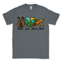 Charcoal Heather Peace Love Brown Trout Classic Tee - LillyAllenDesigns