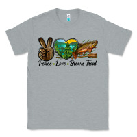 Heather Grey Peace Love Brown Trout Classic Tee - LillyAllenDesigns