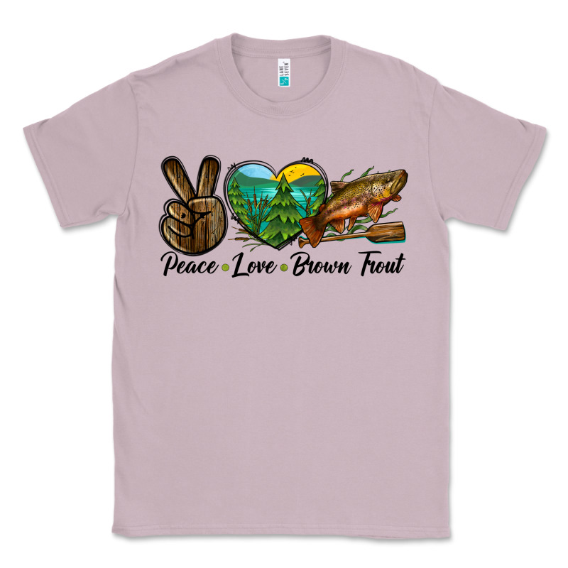 Peace Love Brown Trout Classic Tee by LillyAllenDesigns | Teevron