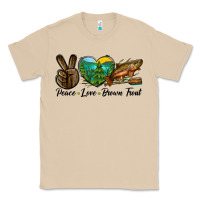 Mushroom Peace Love Brown Trout Classic Tee - LillyAllenDesigns