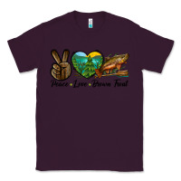 Plum Peace Love Brown Trout Classic Tee - LillyAllenDesigns