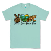 Seafoam Peace Love Brown Trout Classic Tee - LillyAllenDesigns