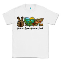 White Peace Love Brown Trout Classic Tee - LillyAllenDesigns