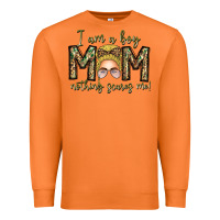 Carrot Iam Boy Mom Nothing Scares Me Premium Sweatshirt - CowhideDigitalArt