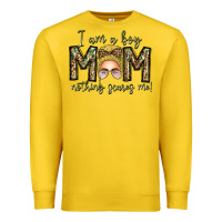 Lemon Iam Boy Mom Nothing Scares Me Premium Sweatshirt - CowhideDigitalArt