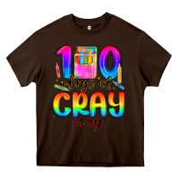 Chocolate Brown 100 days of cray cray Heavy Core Tee - MaliasSmallBusiness