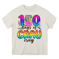 Cream 100 days of cray cray Heavy Core Tee - MaliasSmallBusiness