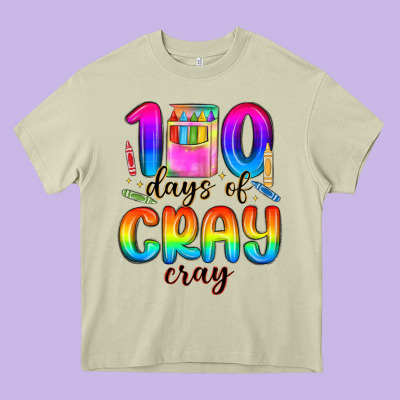 100 Days Of Cray Cray Heavy Core Tee Designed By Maliassmallbusiness