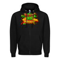 Black black and proud Zipper Hoodie - FaDigitalArtStudio