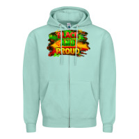 Black And Proud Zipper Hoodie | Teevron