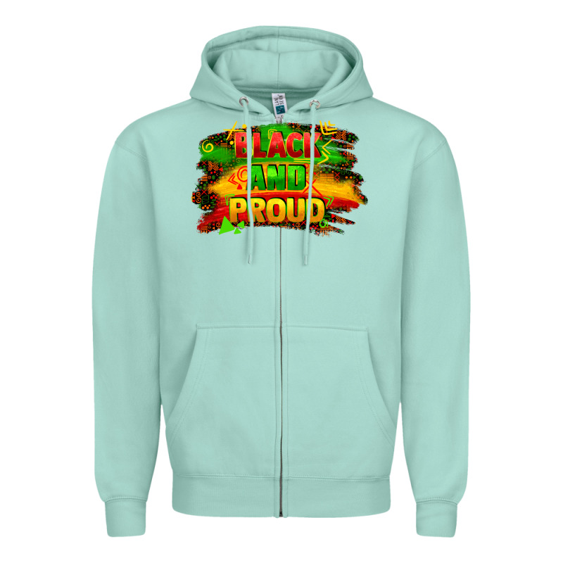 Black And Proud Zipper Hoodie by FaDigitalArtStudio | Teevron