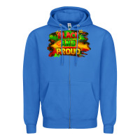 True Royal black and proud Zipper Hoodie - FaDigitalArtStudio