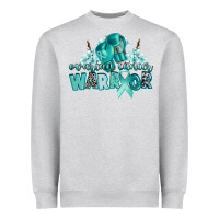 Heather Grey ovarian cancer warrior Heavyweight Sweatshirt - CowGirlArtShop