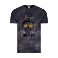Cloud Black Western Glitter Aztec Patterned Mom Skull Vintage Tee - Bettercallsaul